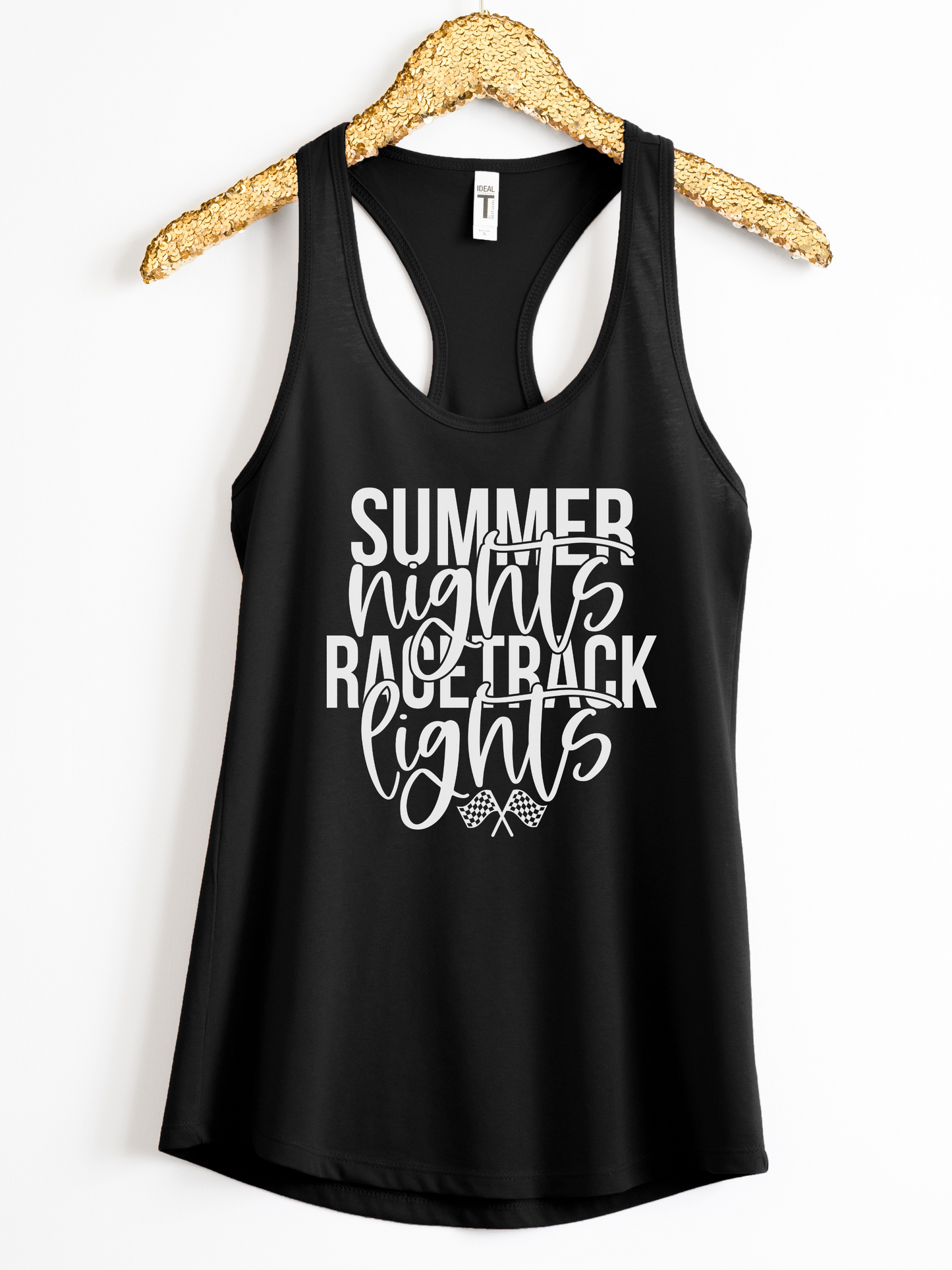 Summer Nights Racetrack Lights | Racing Racerback Tank