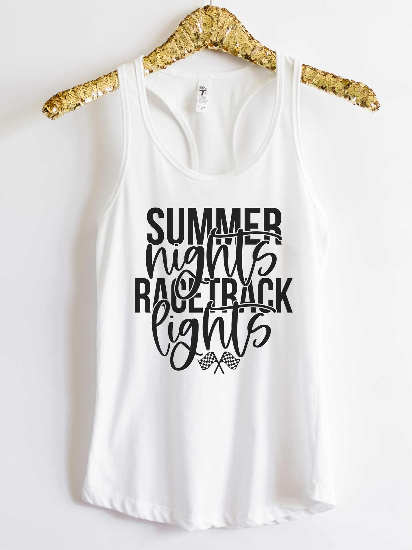 Summer Nights Racetrack Lights | Racing Racerback Tank