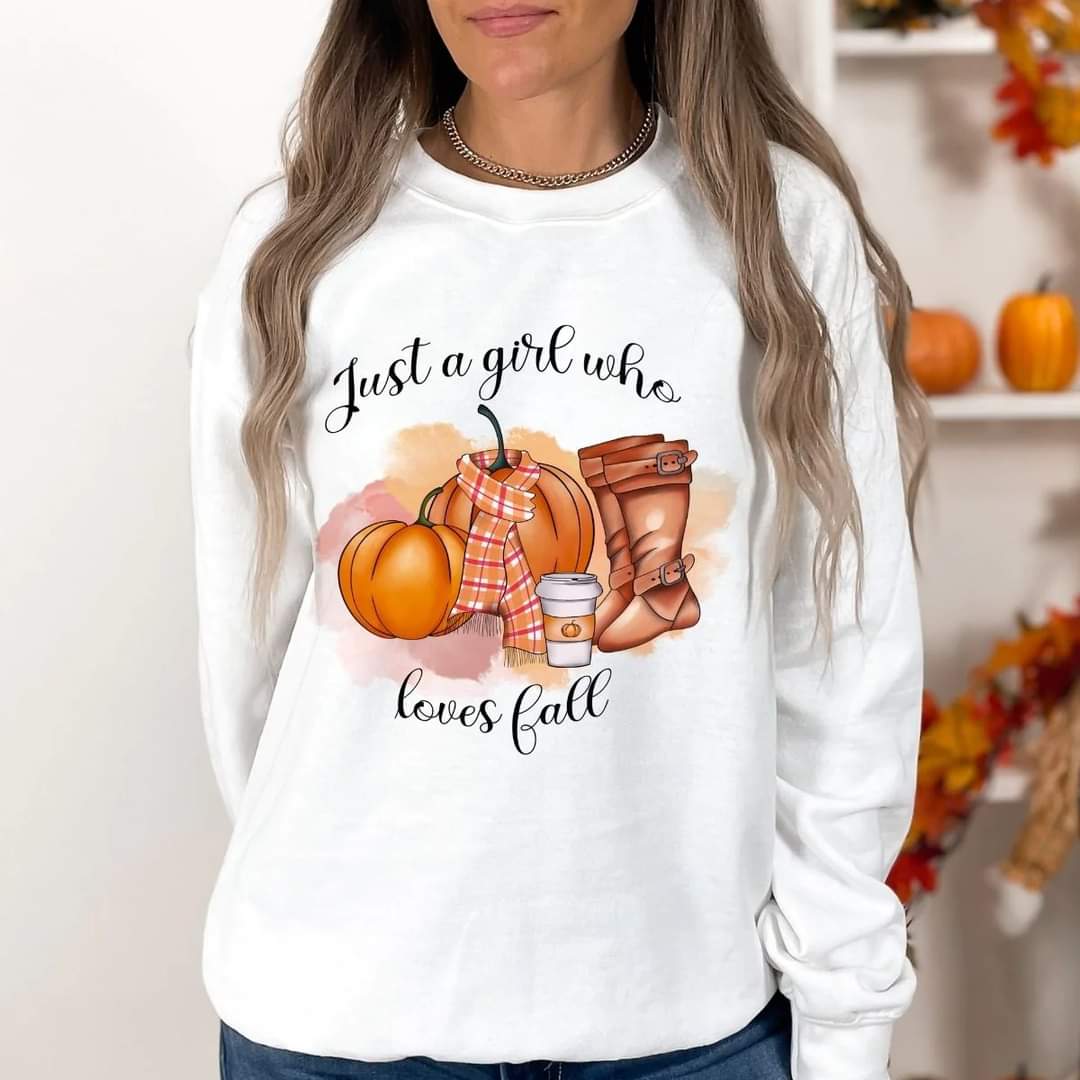 Just a girl who loves fall t-shirt