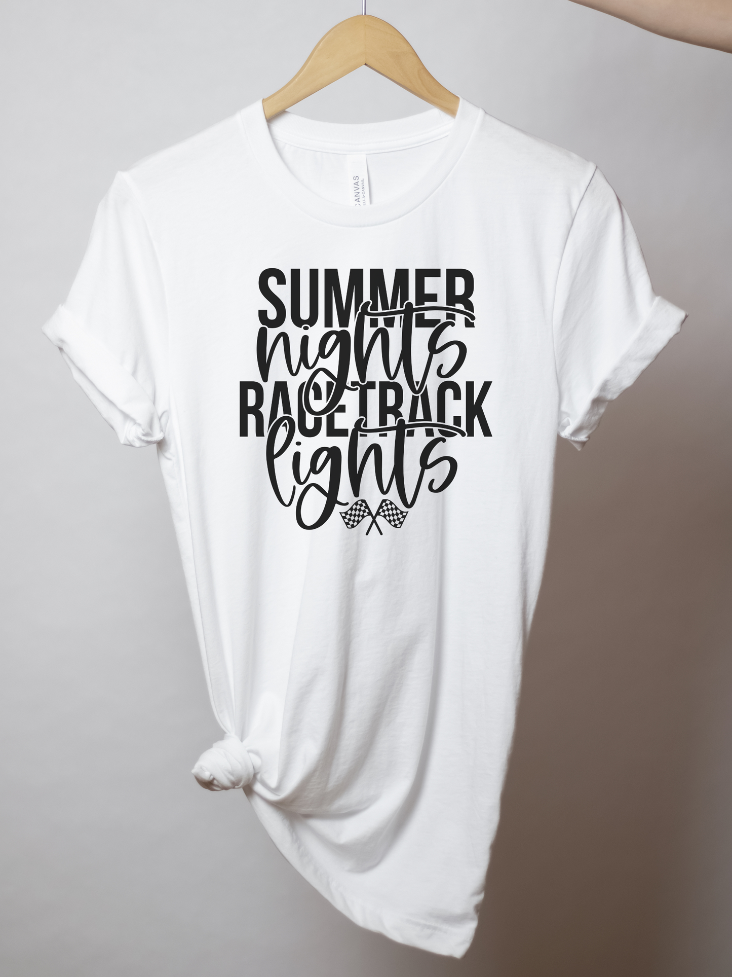 Summer Nights Racetrack Lights | Racing T-Shirt